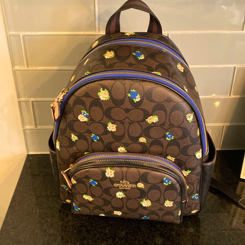 Coach Floral Backpack